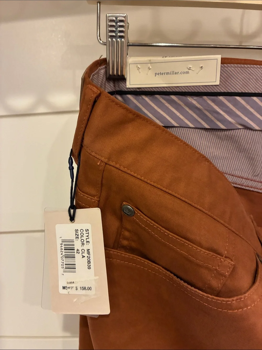 Peter Millar Men's Rust Chinos